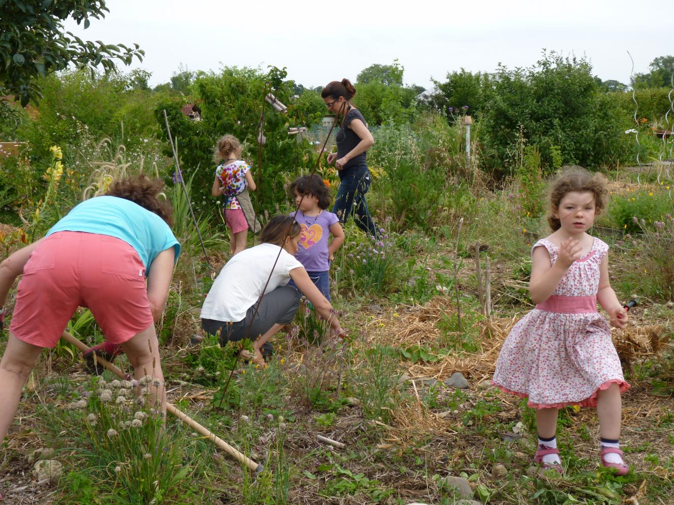 les enfants en action...