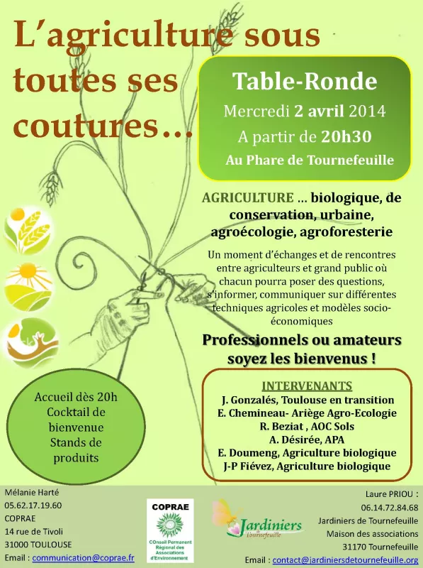 Affiche table-ronde - L'agriculture sous toutes ses coutures...