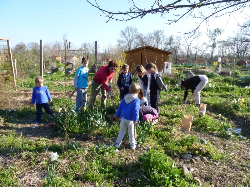 les enfants en action...