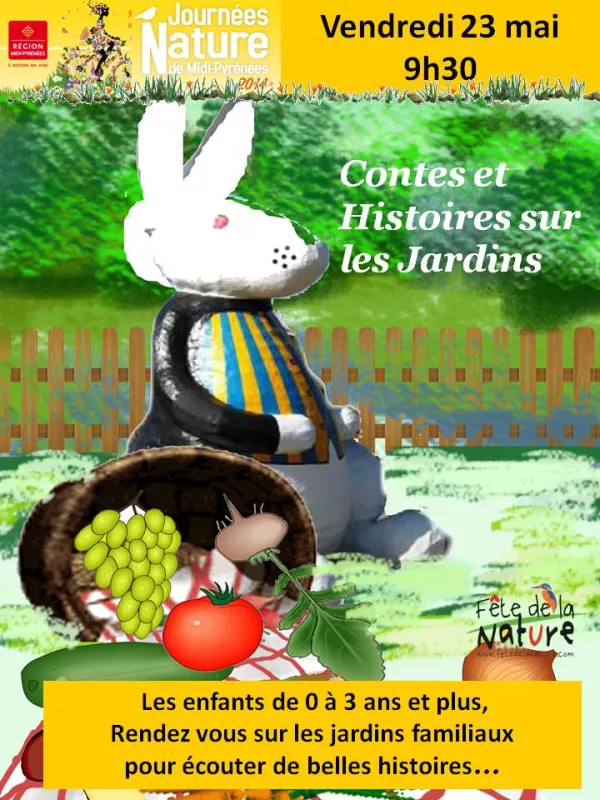 Affiche contes et histoires sur les jardins